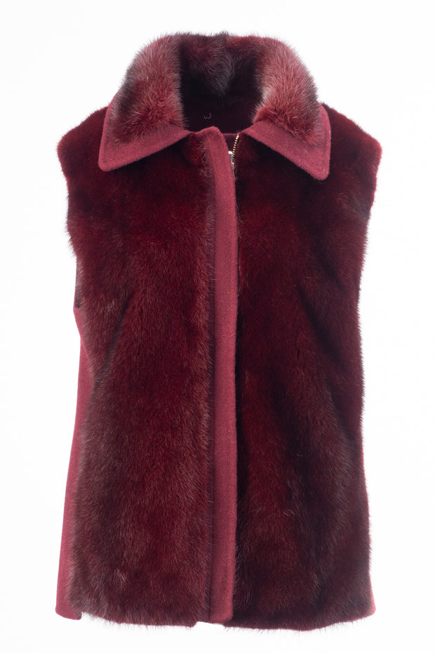 Mink with wool Vest