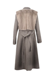 Mink Vest with Wool Coat