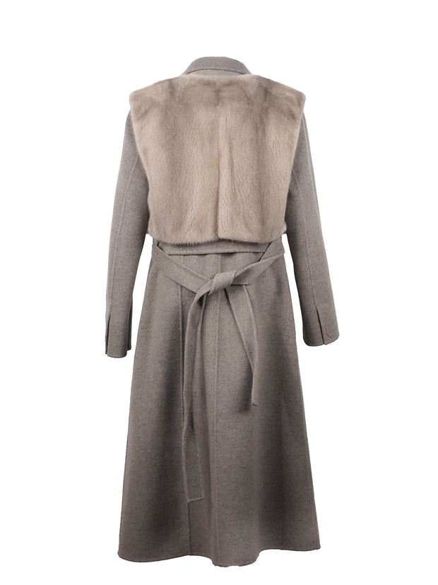 Mink Vest with Wool Coat
