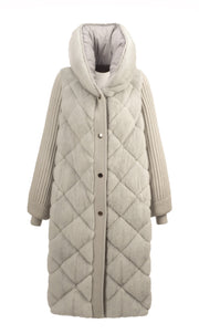 Mink Down Coat with Pillow Collar