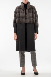 Mink with Wool and Cashmere-blend Coat