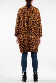 Leopard-print Mink Coat