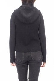 Black Mink Vest with blended Cashmere Knit
