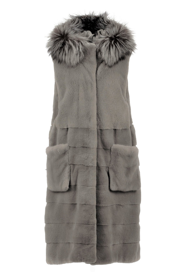 Hooded Mink and Fox Vest