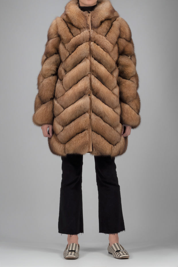 Golden Sable Goose Down Coat