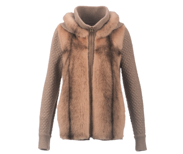 Mink-Wool And Cashmere-blend Hooded Cardigan